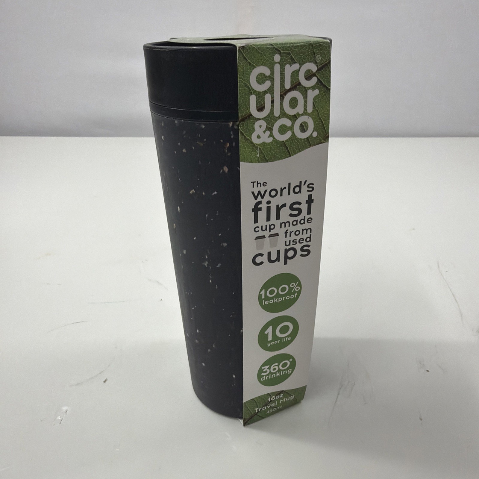 Circular & Co 16 Oz Travel Mug Recycled 100% Leakproof Dishwasher Safe Coffee