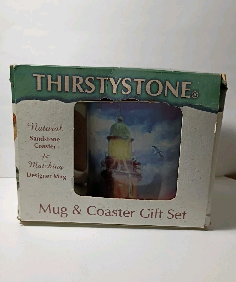Thirstystone Lighthouse Mug And Coaster Gift Set New In Box