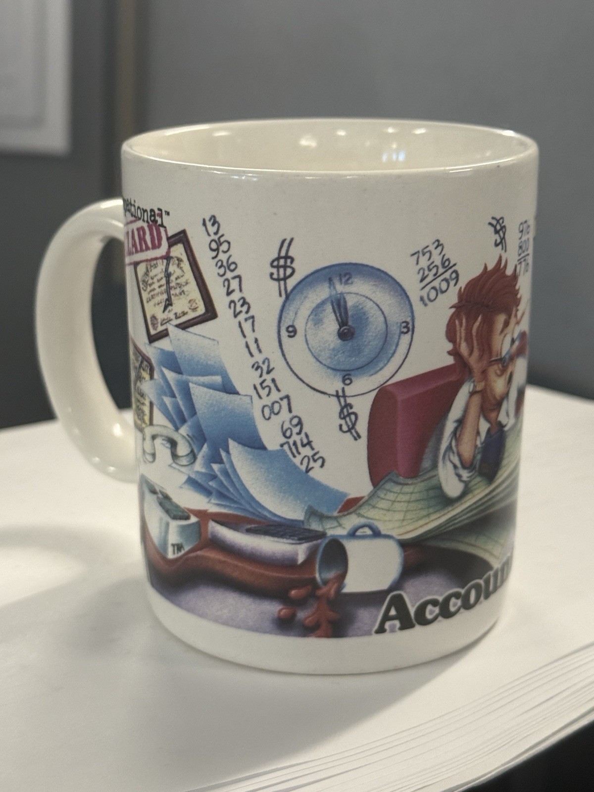 OCCUPATIONAL HAZARD ACCOUNTANT COFFEE MUG-VG CONDITION 4″ HIGH