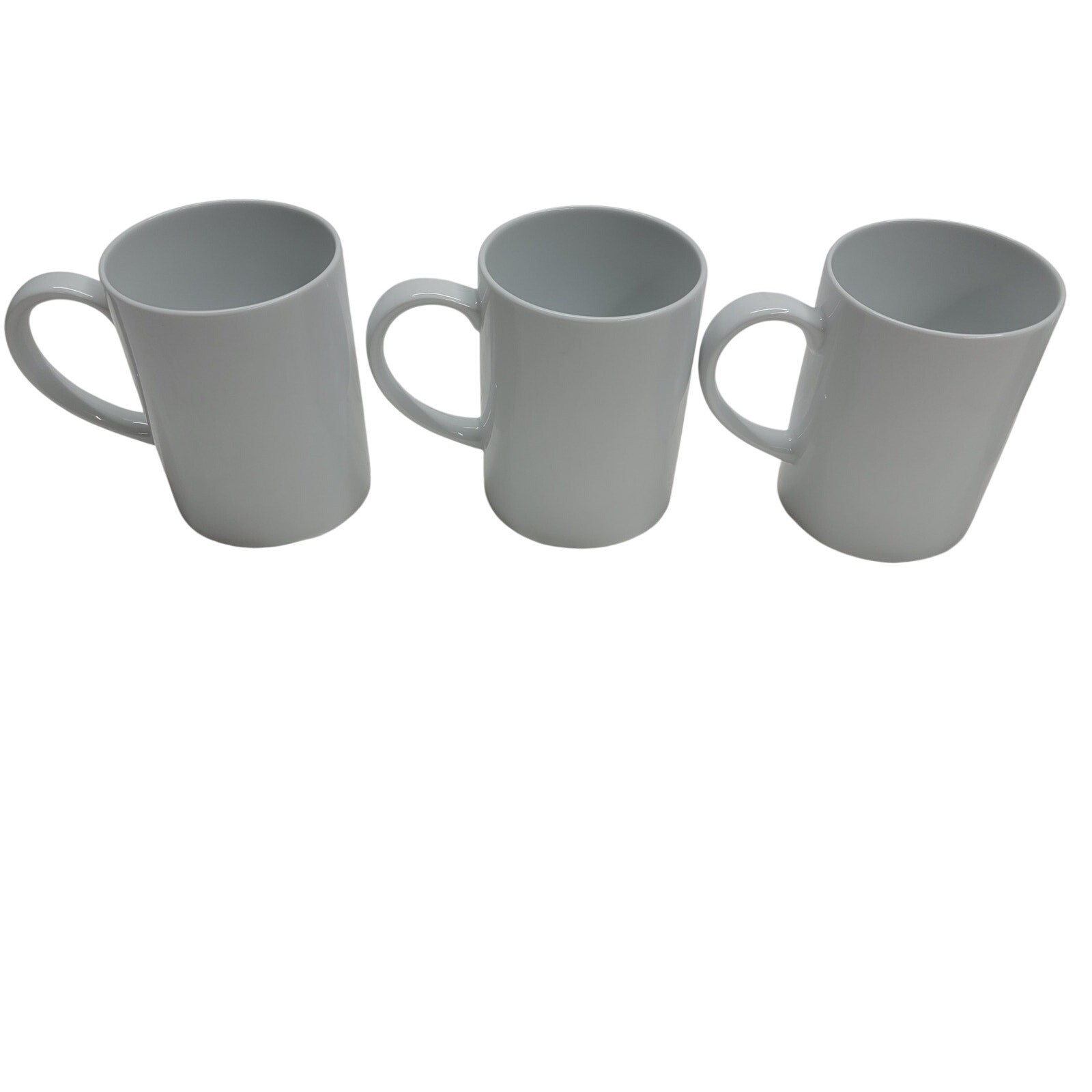 Set of 6 Crate & Barrel Aspen Can Mugs White Porcelain 11oz Coffee Cups New
