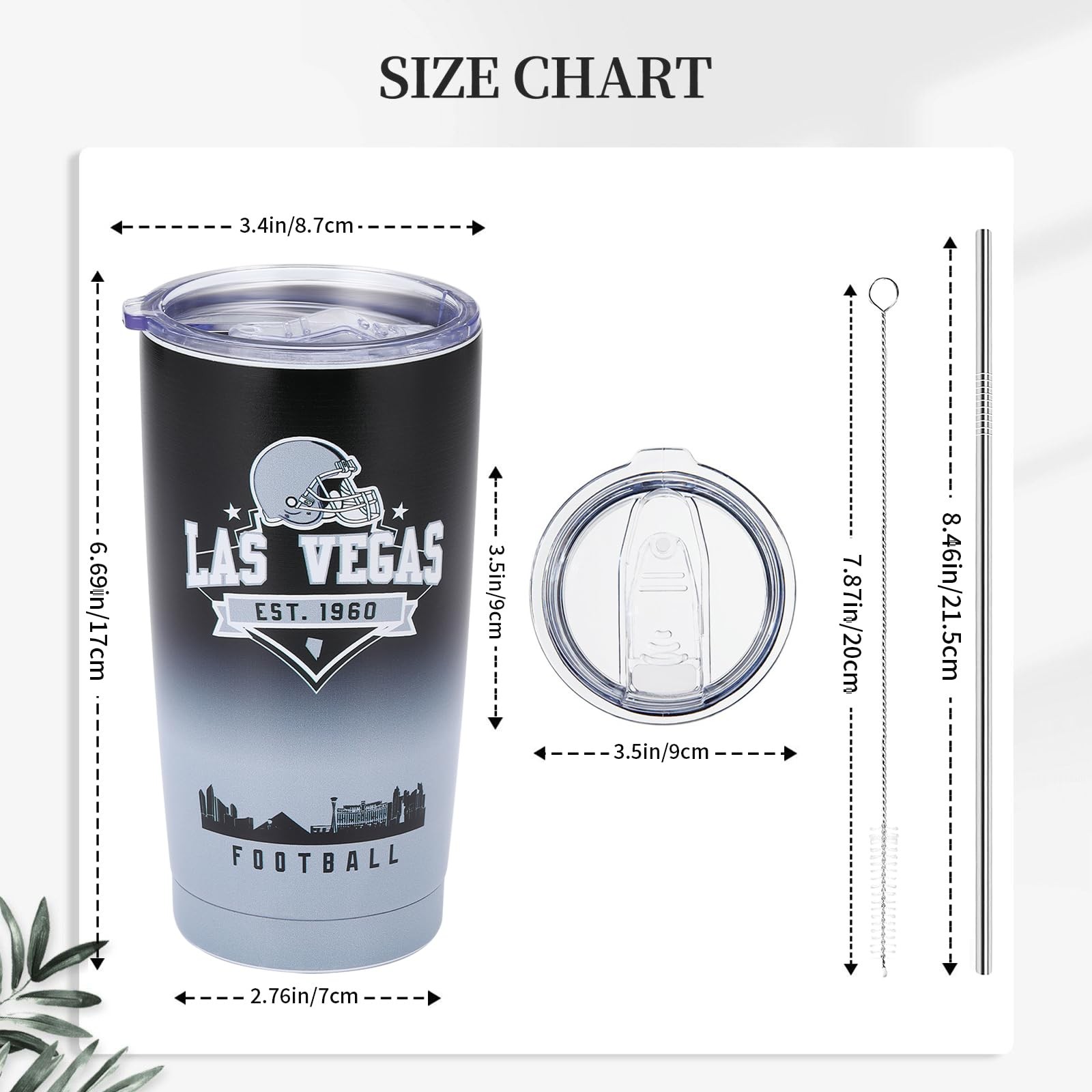 Football Tumblers,20oz Car Cups,Sports Travel Coffee Mug, 304 Stainless Steel…