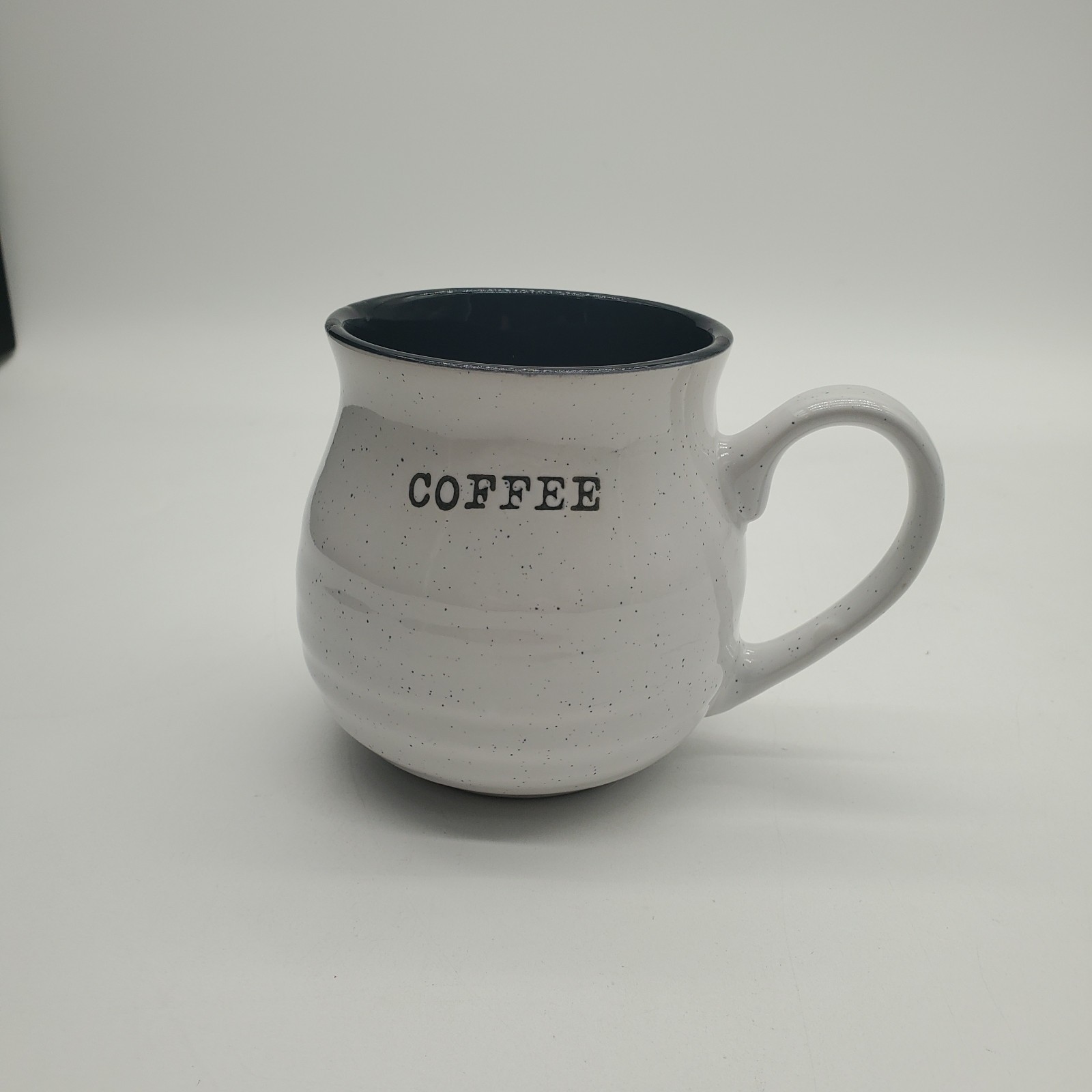 Black and White Speckled Large Coffee Mug