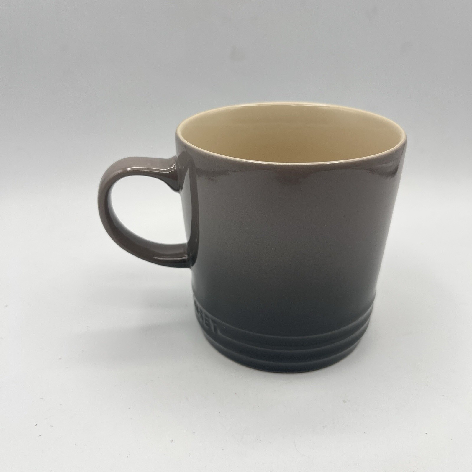 Le Creuset Stoneware Flint Gray 350 ml Cup Coffee Mug Dark Grey Ombre