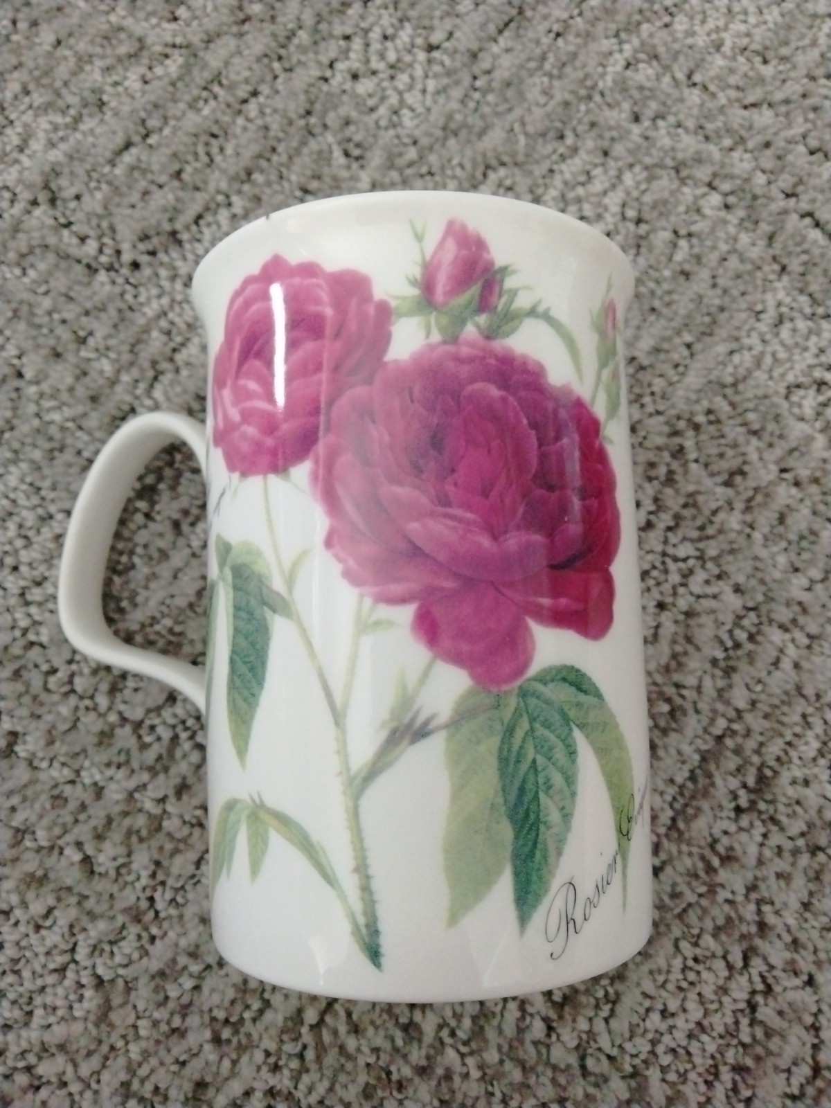 Roy Kirkham Redoute Roses 1996 Fine Bone China England Coffee Mug