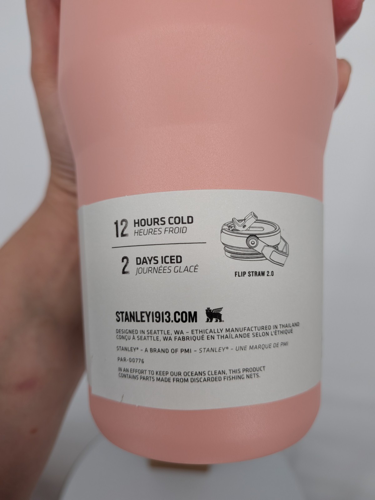 new STANLEY Iceflow Flip Straw Tumbler cup bottle 30 OZ anti spill peach rose