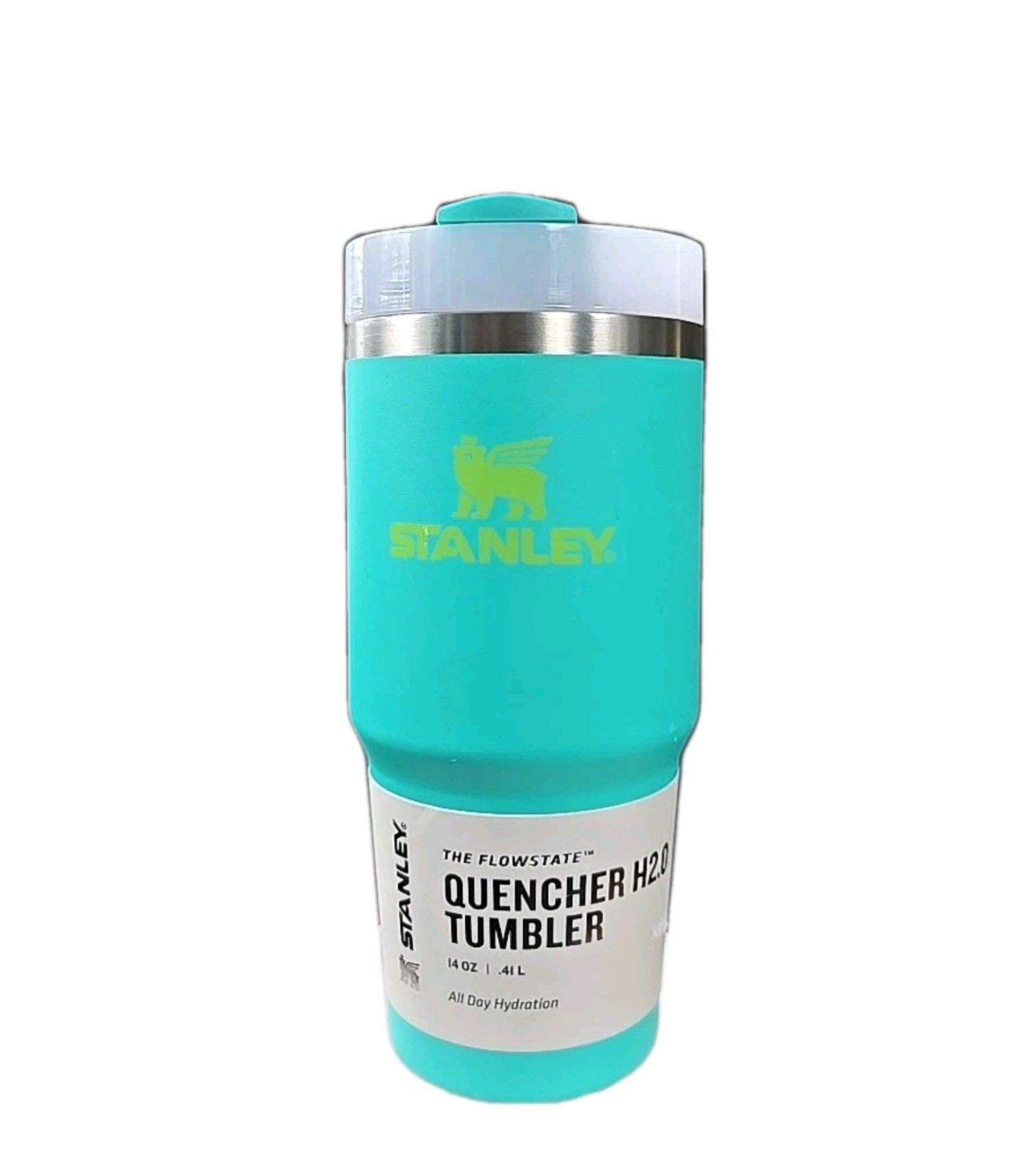 Stanley 14 oz Stainless Steel H2.0 Flowstate Quencher Tumbler Tropical Teal