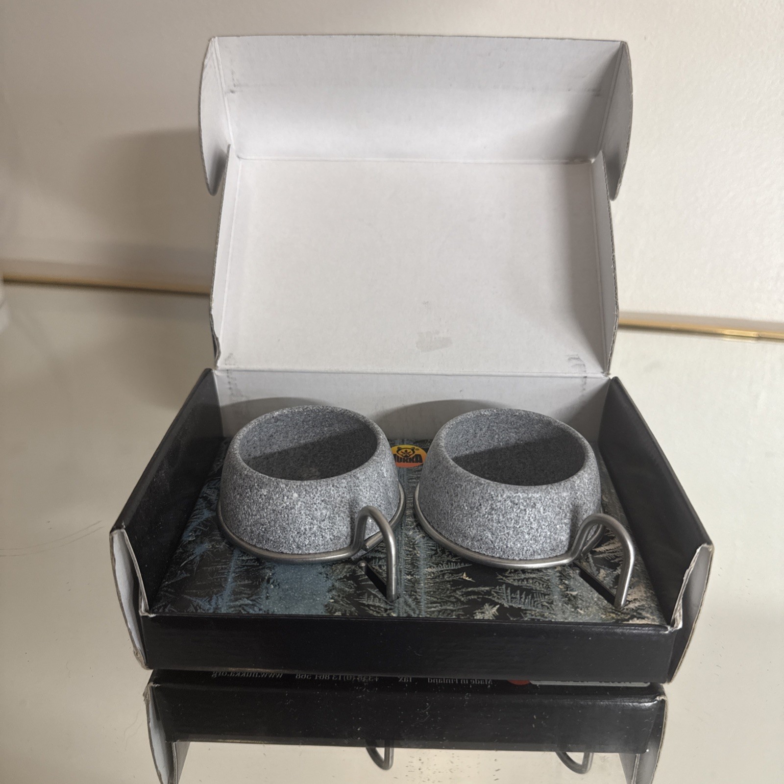 Punssi Soapstone Mugs Hukka 2 count made in finland new in box