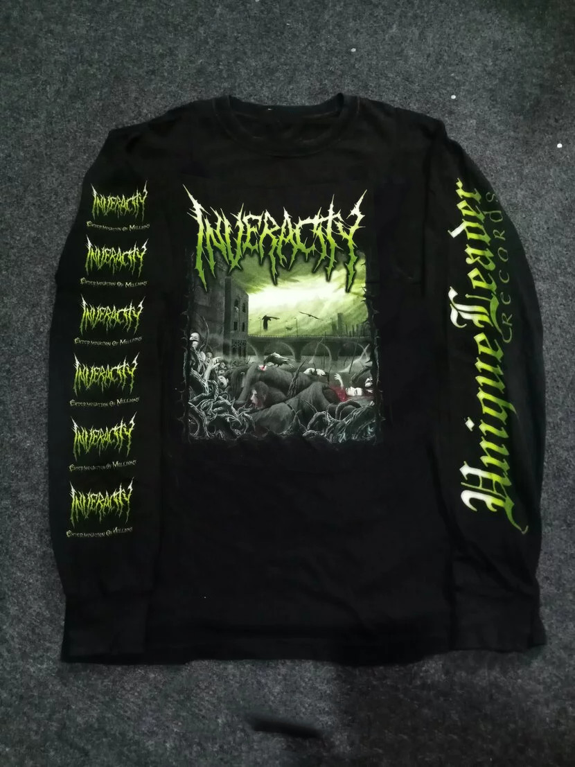 INVERACITY Extermination of Millions Black S to 5XL Longsleeve Shirt VK217