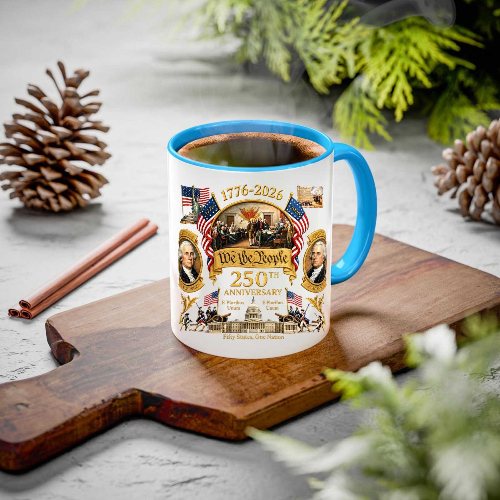 America 250th Anniversary Mug We The People Patriotic Cup