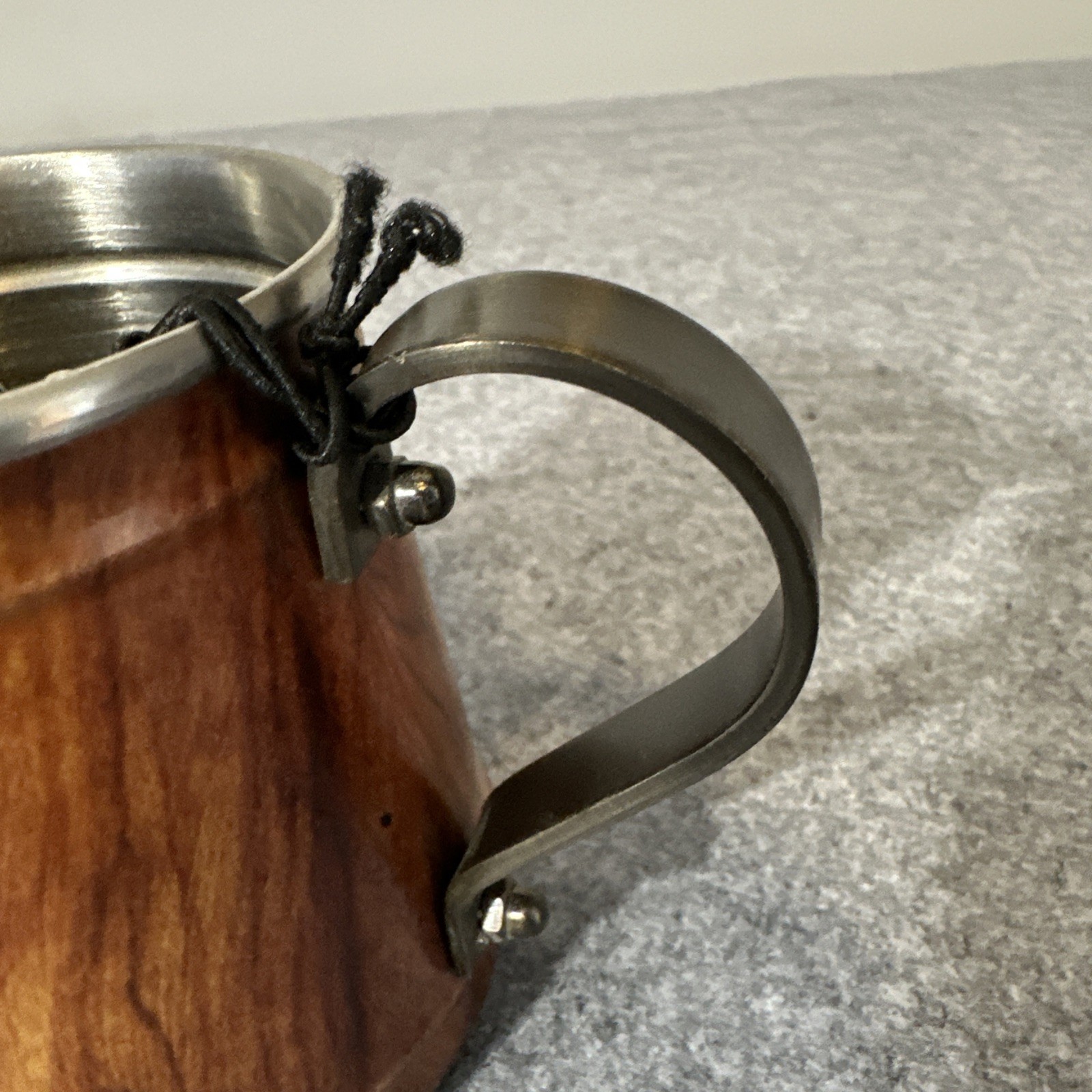 THIRSTYSTONE by Cambridge Stainless Steel Wood Pattern Beer Stein Mug 20 Oz -NEW