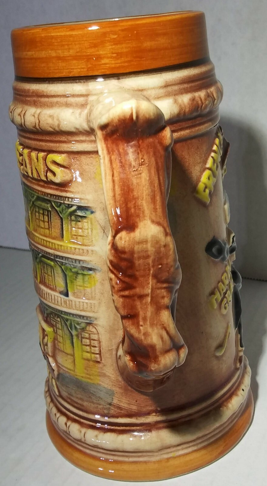 New Orleans Souvenir Stein French Quarter Bourbon Street Vintage Made In Japan