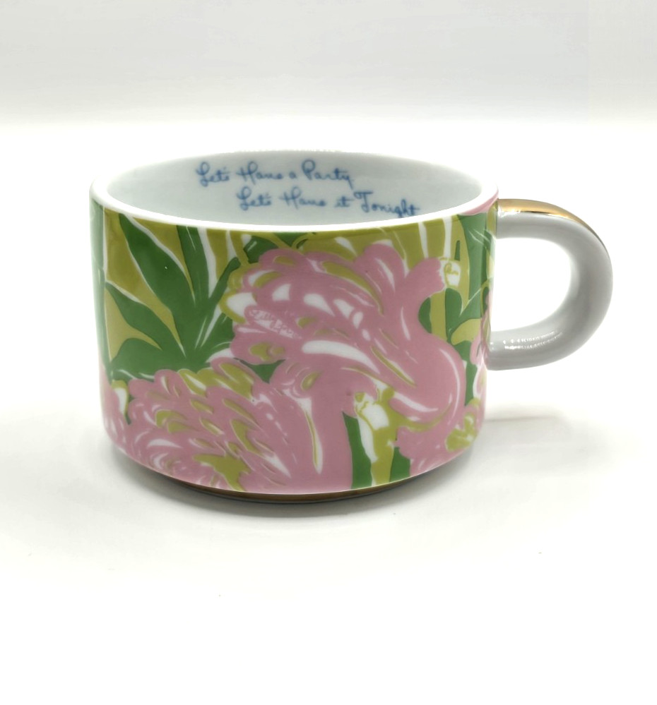 Lilly Pulitzer for Target Set 4 Colorful Stacking Coffee Espresso Mugs w/ Stand