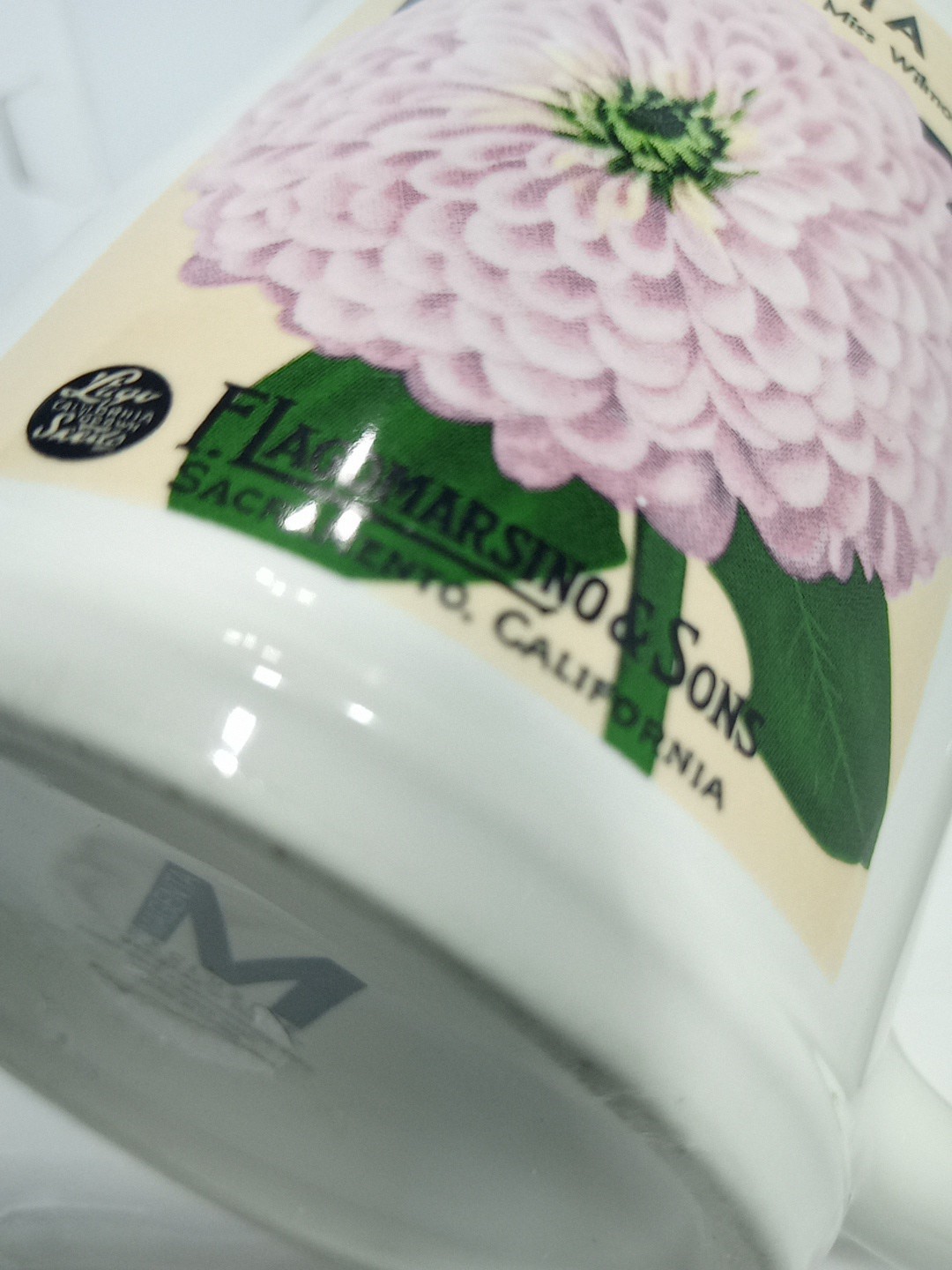 ZINNIA MUG. ZINNIA COFFEE MUG. ZINNIA FLORAL DECO MUG. B403