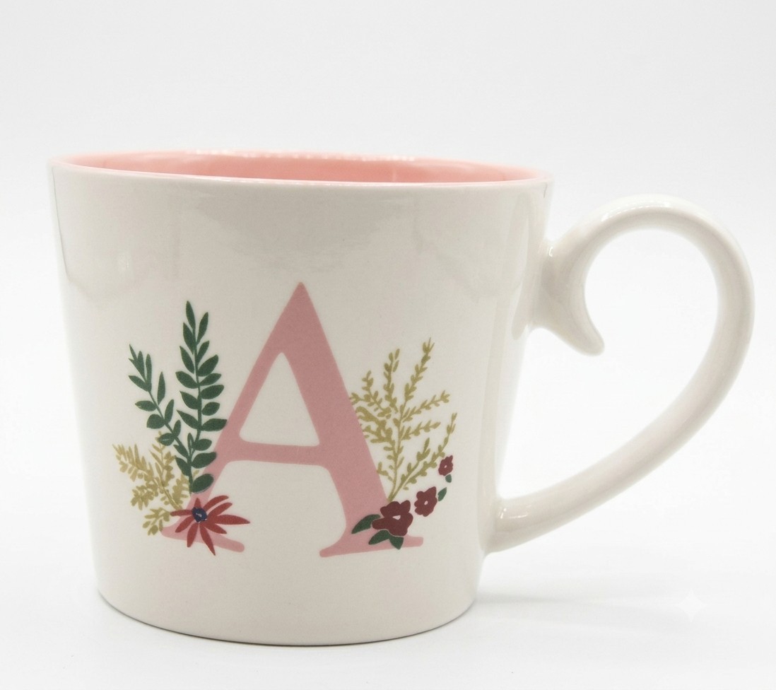 Target Opalhouse Mug Floral Monogram Initial A 16 oz Jumbo Personalized Cup C76