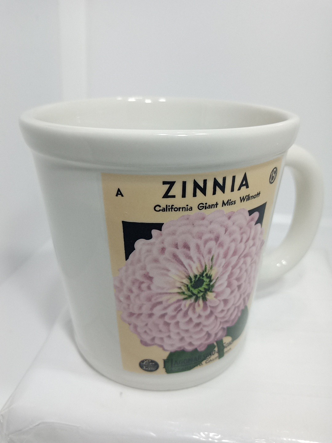 ZINNIA MUG. ZINNIA COFFEE MUG. ZINNIA FLORAL DECO MUG. B403