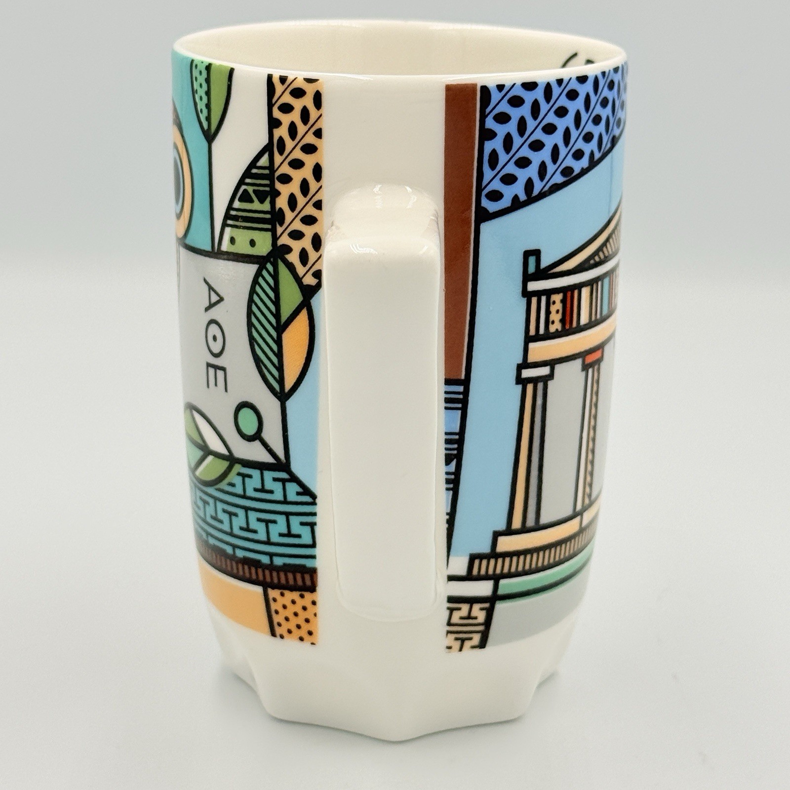 ATP Greece Parthenon Owl of Athena Pop Art Coffee Mug Greek Souvenir Colorful