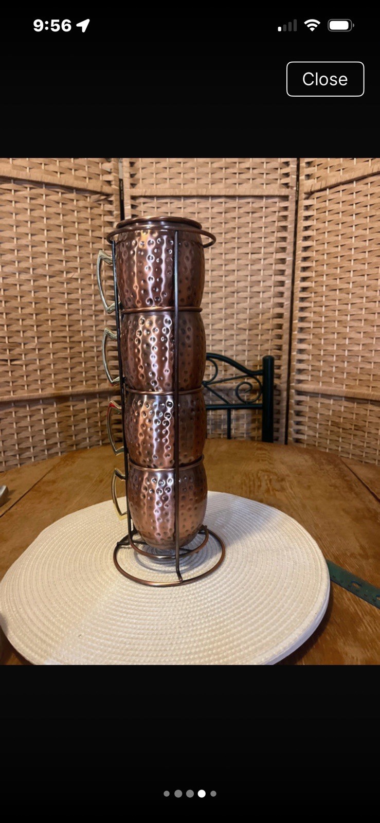 Moscow Mule Copper Tone Mug Set of 4