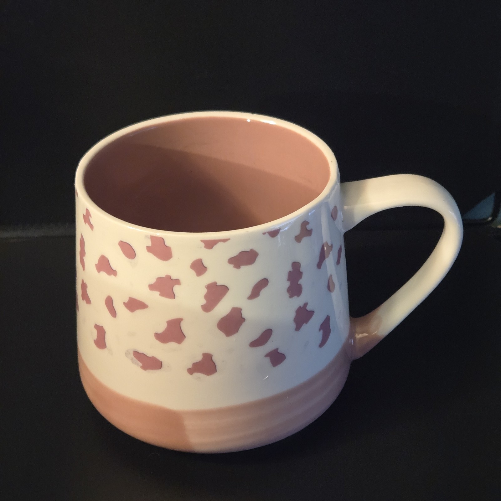 Sheffield Home Ceramic Pink Leopard Print Coffee Mug 16 oz Hot Coco Cup