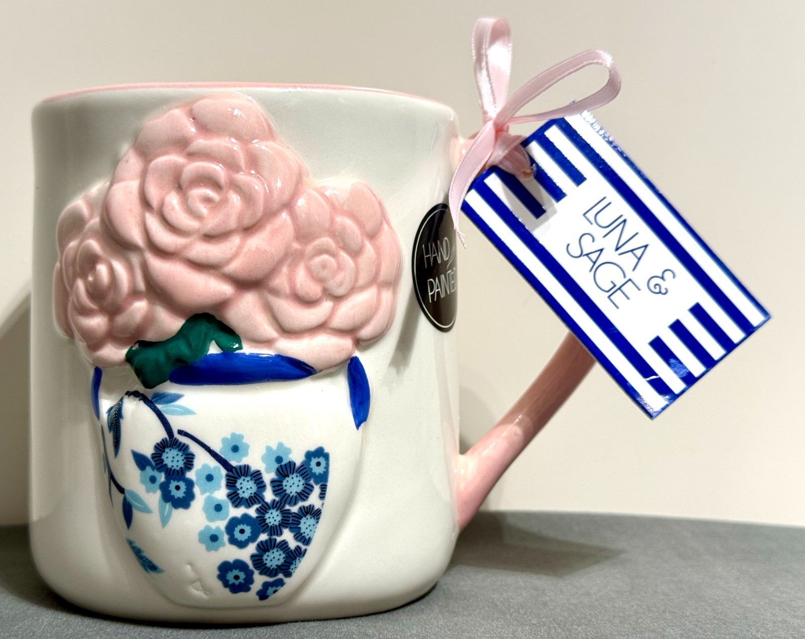 25oz. 3D Bouquet of Roses Embossed Mug by Luna & Sage #672