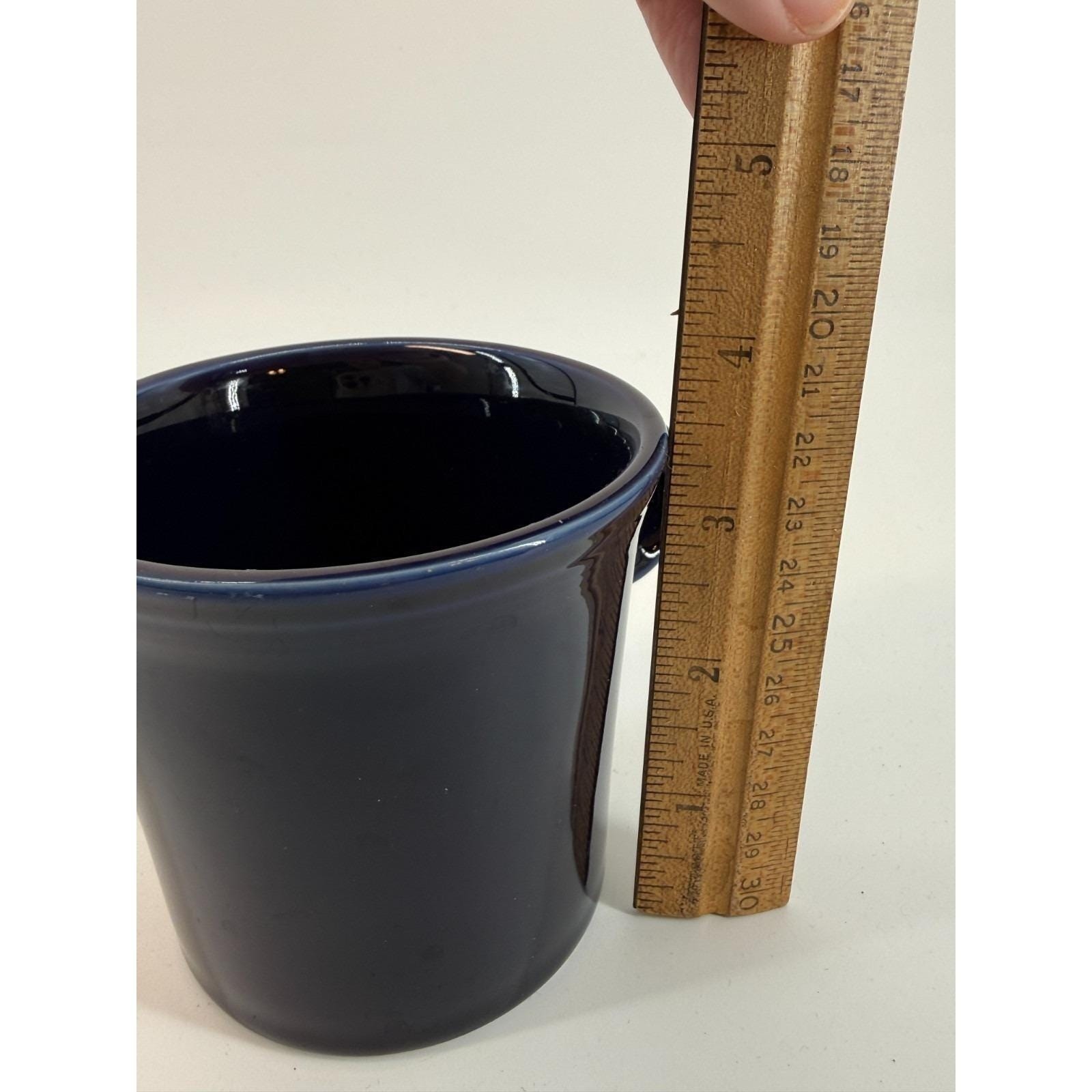 Fiesta Coffee Mugs Set of 2 Cobalt Blue Ring Handle Ceramic 8oz Regular Size