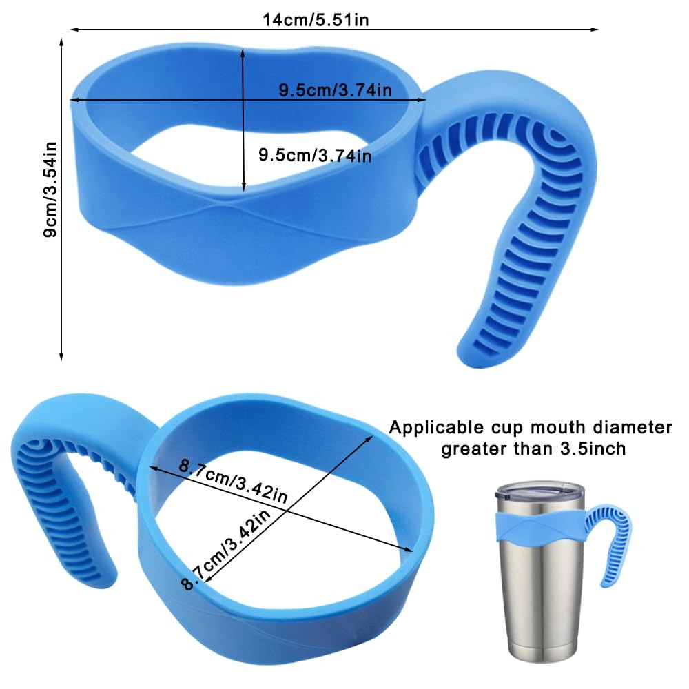 3 Pack 20oz Tumbler Handles,Mug Handle or Cup Holder -Black,Pink,Blue