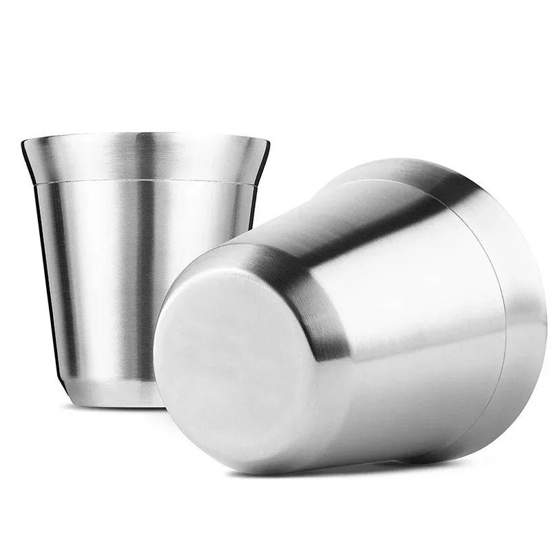 80/160ML Espresso Mugs 304 Stainless Steel Coffee Cups Insulated Double Wall Dis