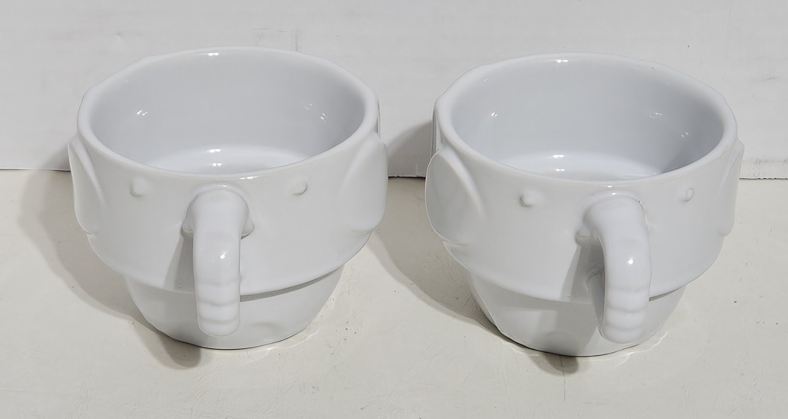 Stackable Elephant Coffee Mugs Cups (Set Of 6) White Stacking World Market Rack