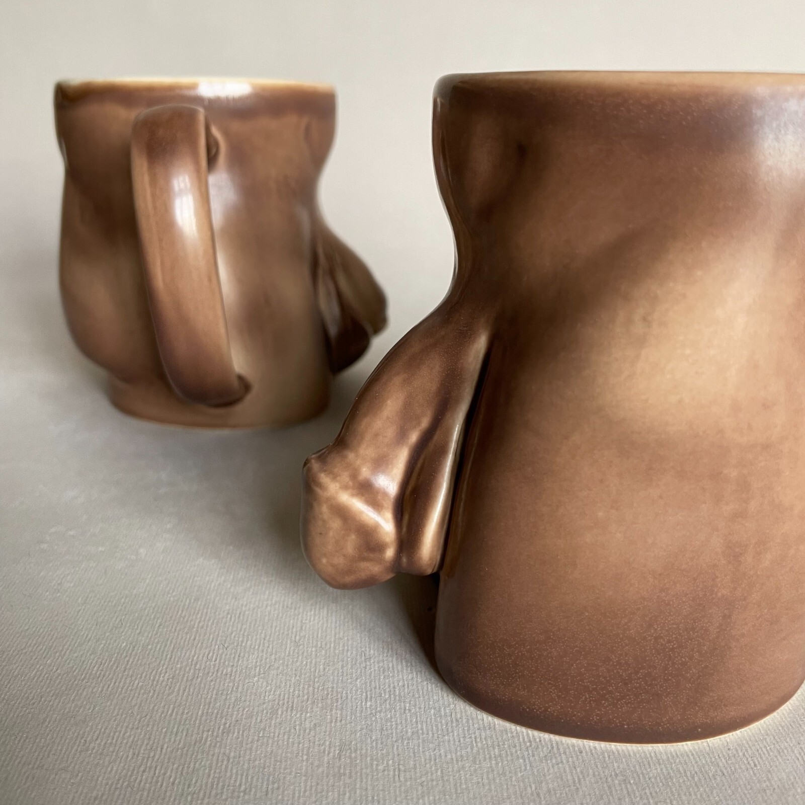 Penis Handmade Ceramic Coffee Tea Mugs – 400 ml. Strongman or Relaxman style