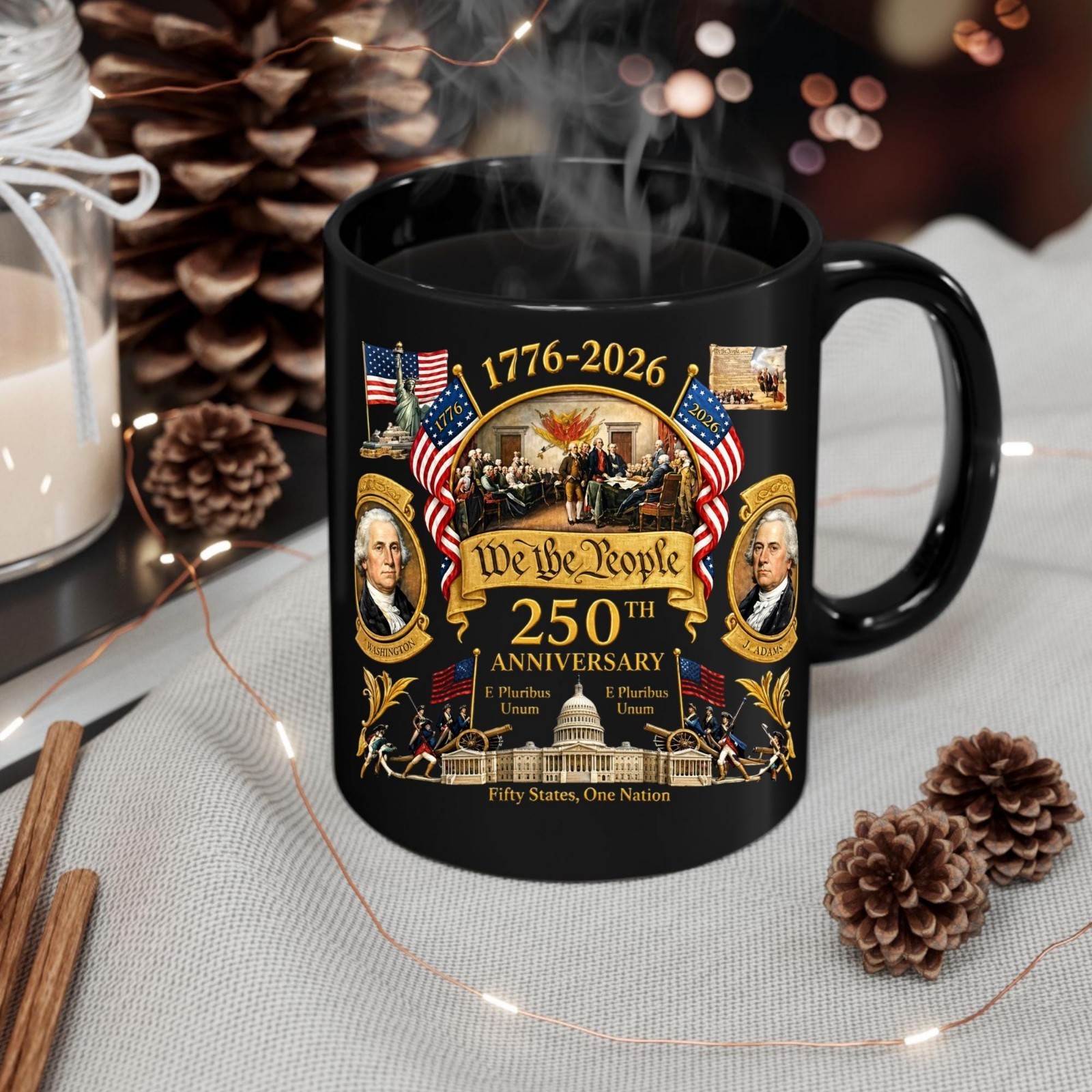 America 250th Anniversary Mug We The People Patriotic Cup