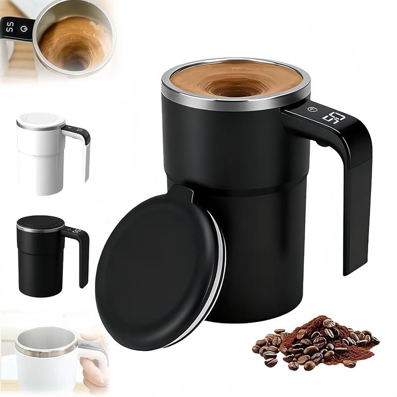 Magnetic Self Stirring Coffee Mug with Temperature Display, 13 fl oz