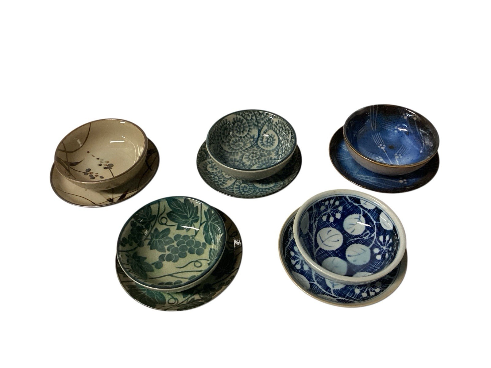 VTG Aito Japanese Dishes Of The Four Seasons Appetizer Plates/Bowls Boxed Japan