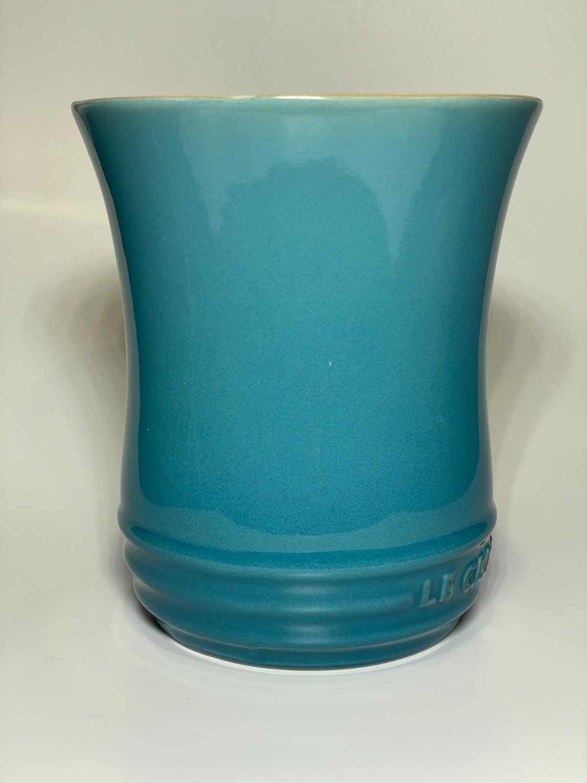Le Creuset Discontinued Caribbean Rare Flare Stoneware Coffee Tea Mug Pre-Owned