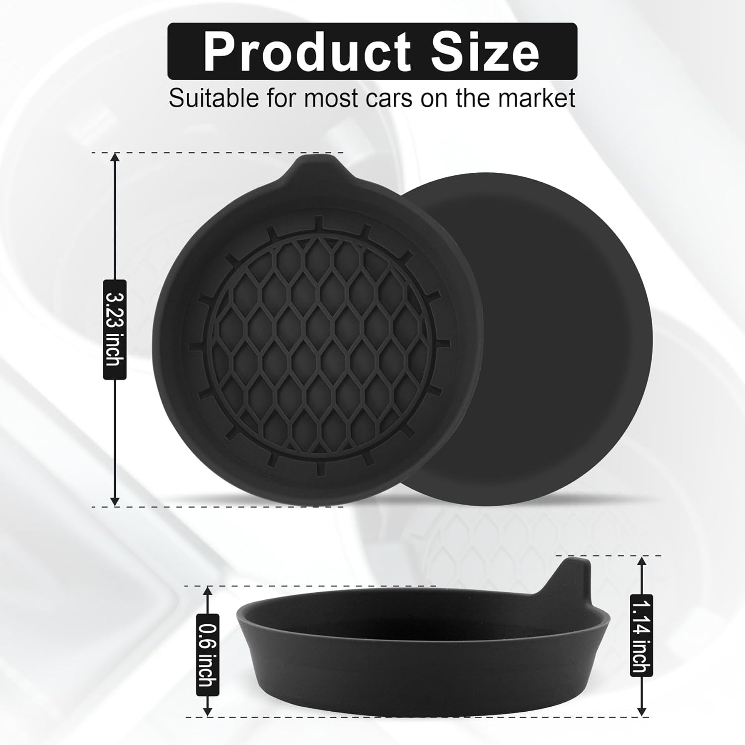 Car Cup Holder Coaster, Silicone Cup Holder Insert, Universal Non-Slip Cup Holde