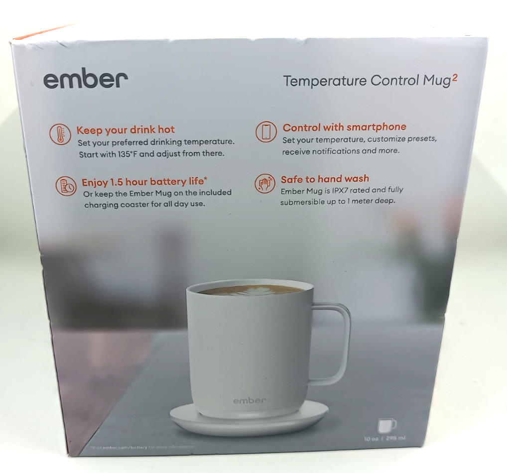 Ember Temperature Control Smart Mug 2 – 10 oz White – App Controlled