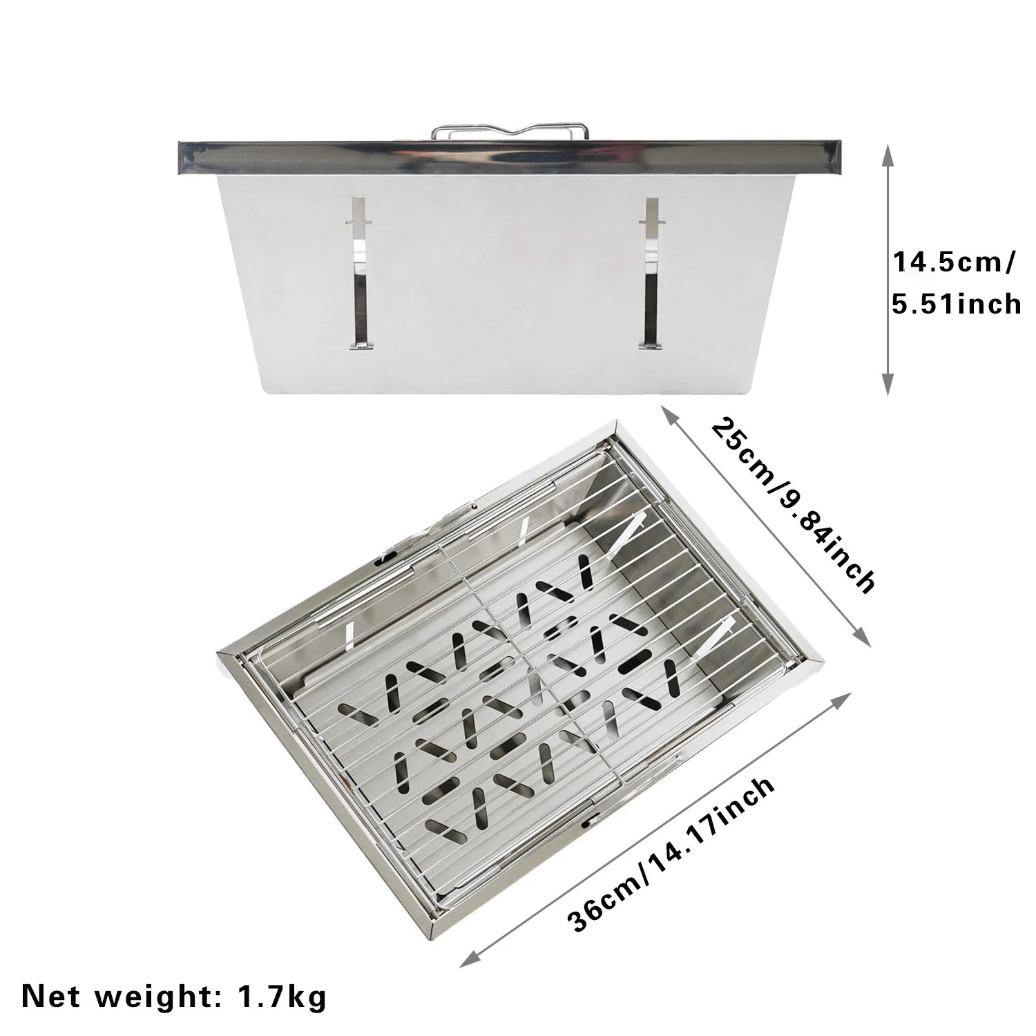 304 IGT 1Unit Grill Stainless Steel Outdoor Camping Picnic Tourist Tabletop Cook
