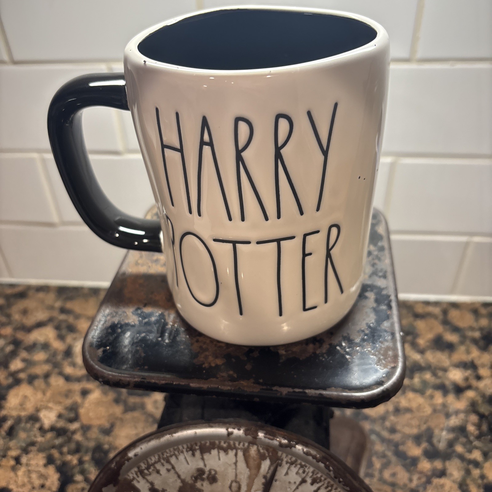 Rae Dunn Harry Potter Coffee Mug Lightning Bolt Glasses White Black Ceramic Cup