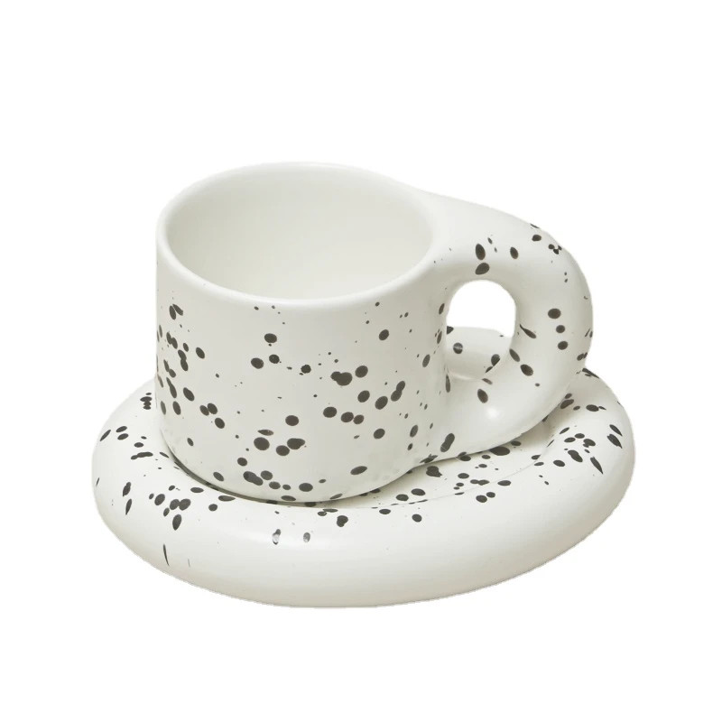 Korean Style Fatty Mug Design Splash Ink Ceramic Cup Spot Mugs Simple Coffee