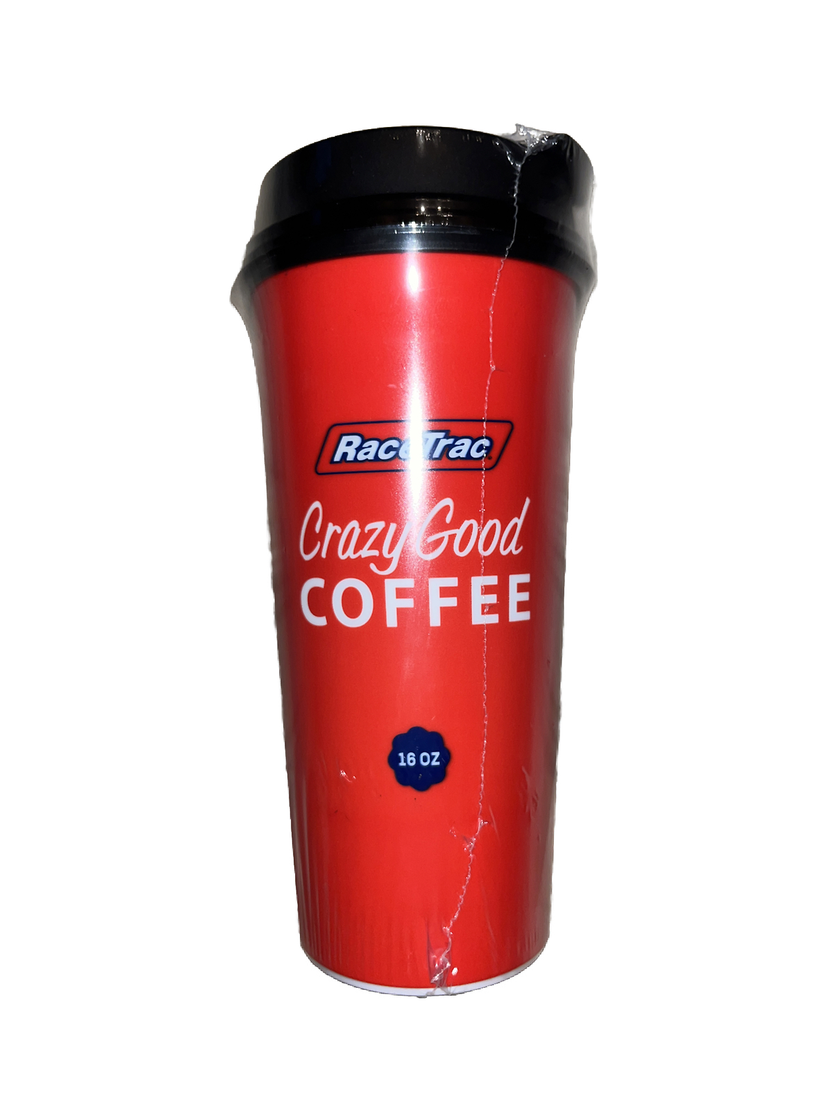 16 OZ Travel Mug RaceTrac Gas Coffee Red Plastic by Whirley Works 32 Unit Box