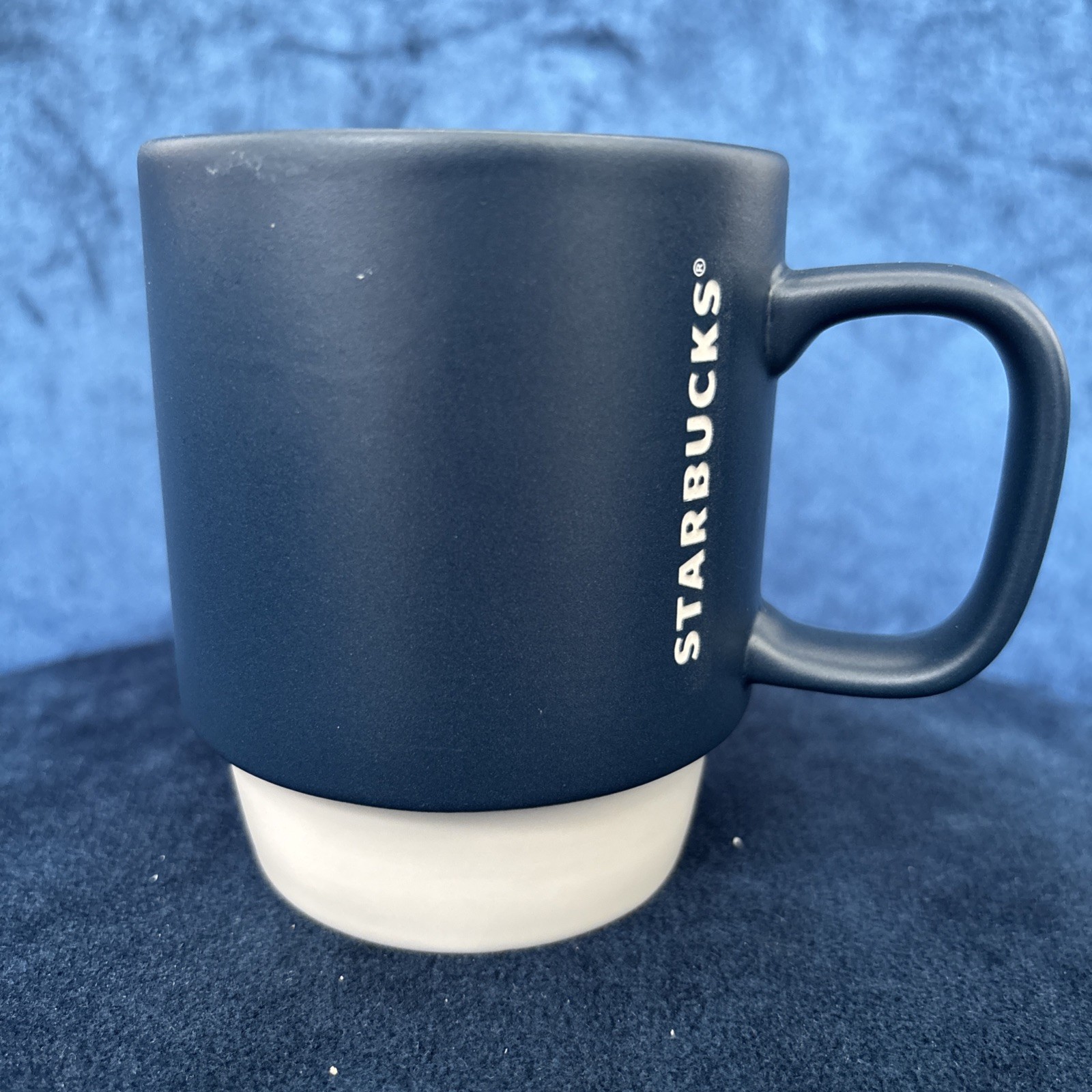 Starbucks Stackable Blue Mug Cup Ceramic 2016 12 oz New
