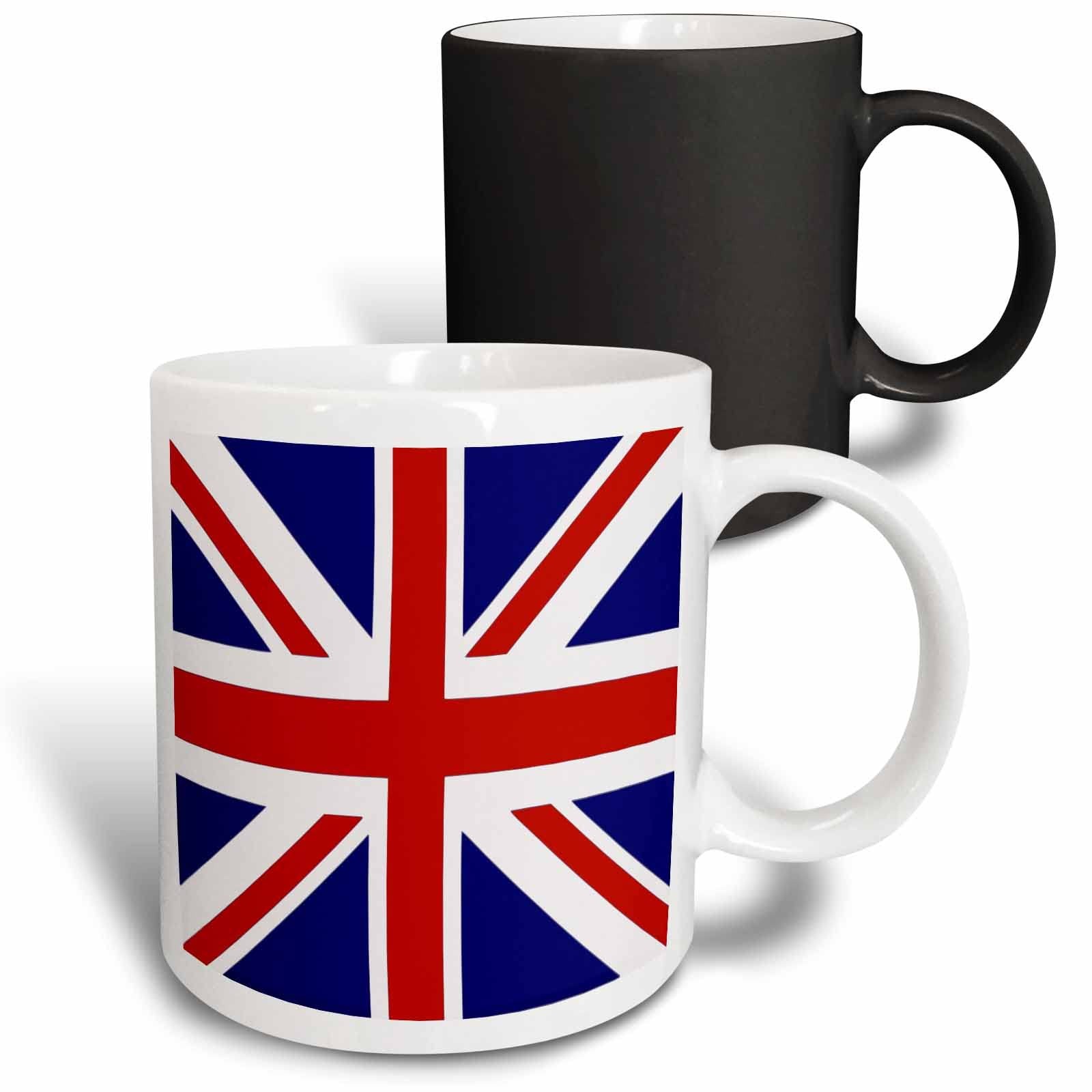 3dRose British Flag Union Jack Magic Color Changing Mug 11oz UK England