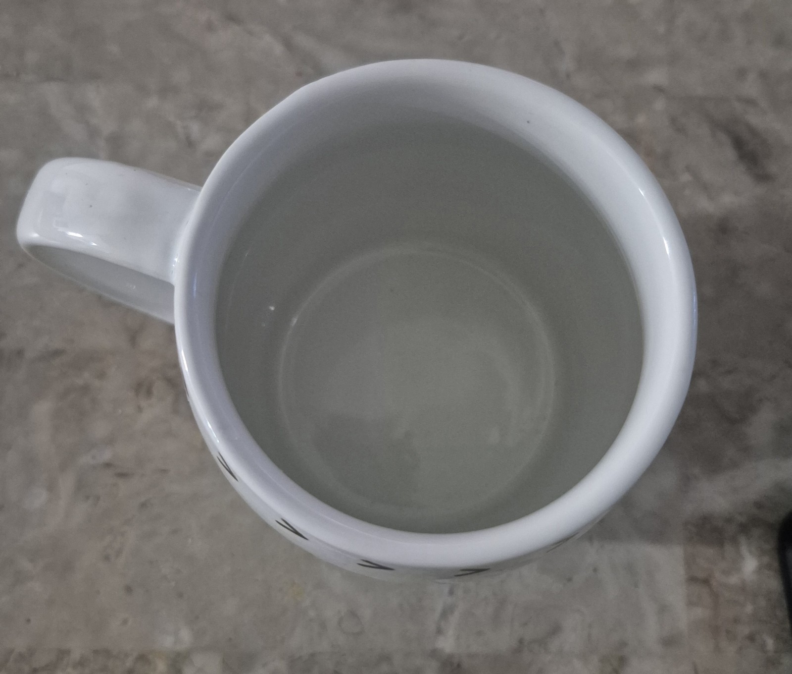 White Ceramic 14 oz Coffee Mug “Cup of Happy” Black Text Novelty Design