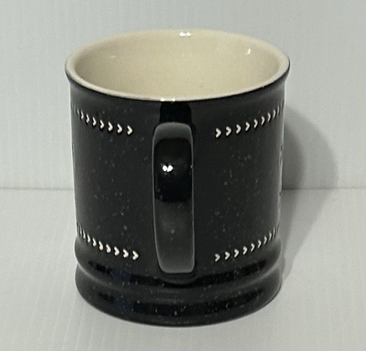 “LESS HOUSE MORE HOME” Black & White Speckled Ceramic Mug 16oz