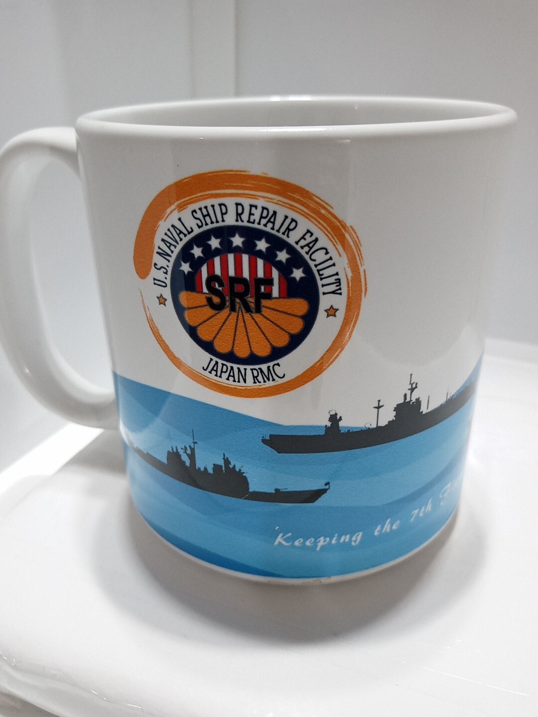 US NAVAL SHIP REPAIR FACILITY COFFEE MUG. JAPAN RMC MUG. US SRF JAPAN Mug. B319
