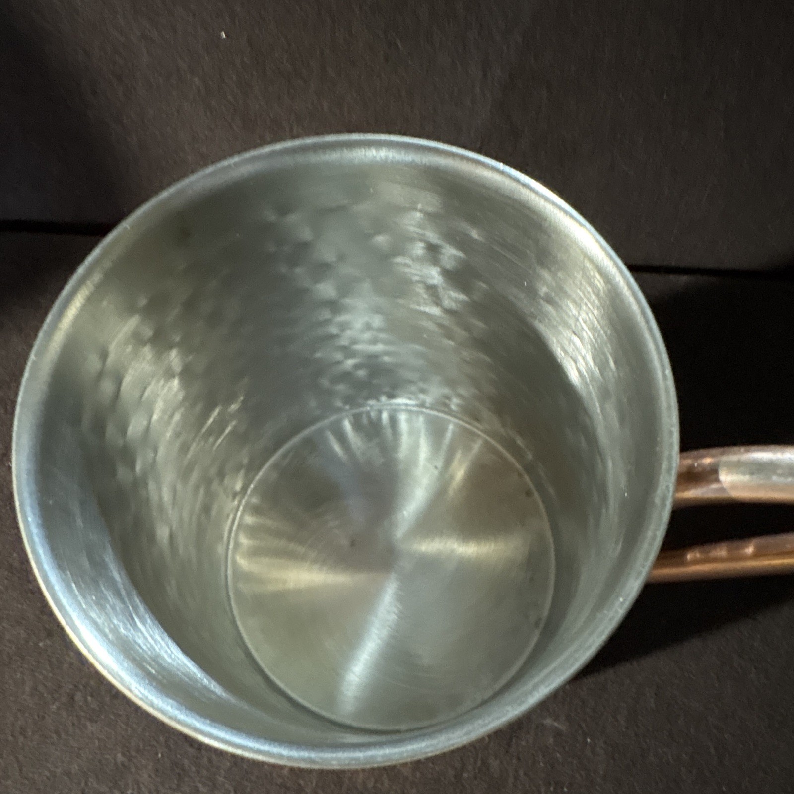 Threshold Hammered Stainless Steel Beer Mug Copper Tone Silver 20 oz