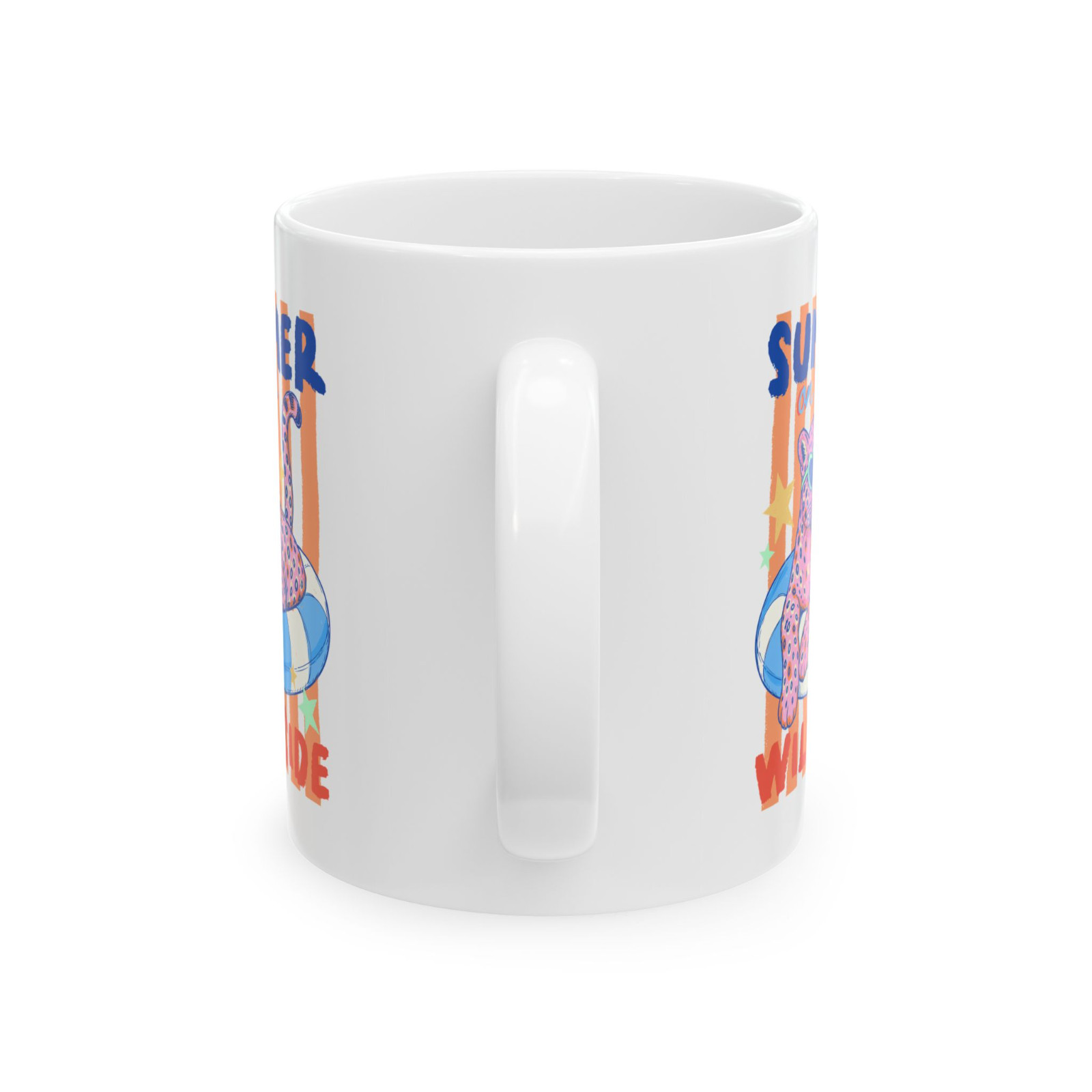 Funny Summer Leopard Mug Summer On The Wild Side Animal Print Coffee Cup