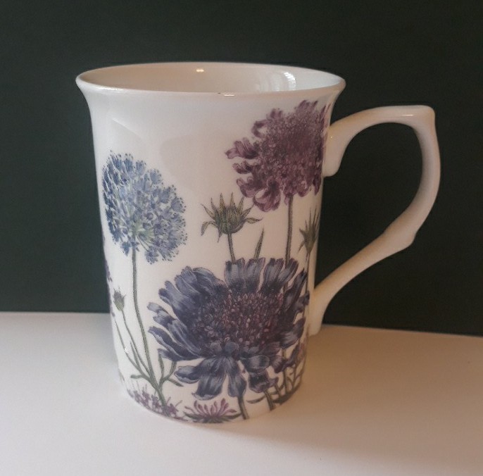 Stechcol Purple Flowers Coffee Cup Mug Gracie Bone China 8 oz