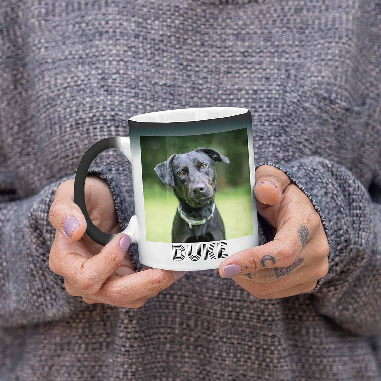 Personalized Coffee Mug, Custom Pictures & Text & Pattern Magic Ceramic Mug 11oz