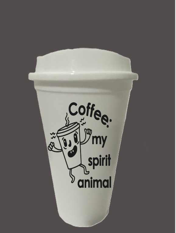 Reusable BPA Free Plastic 16 Oz Coffee Cup with Lid