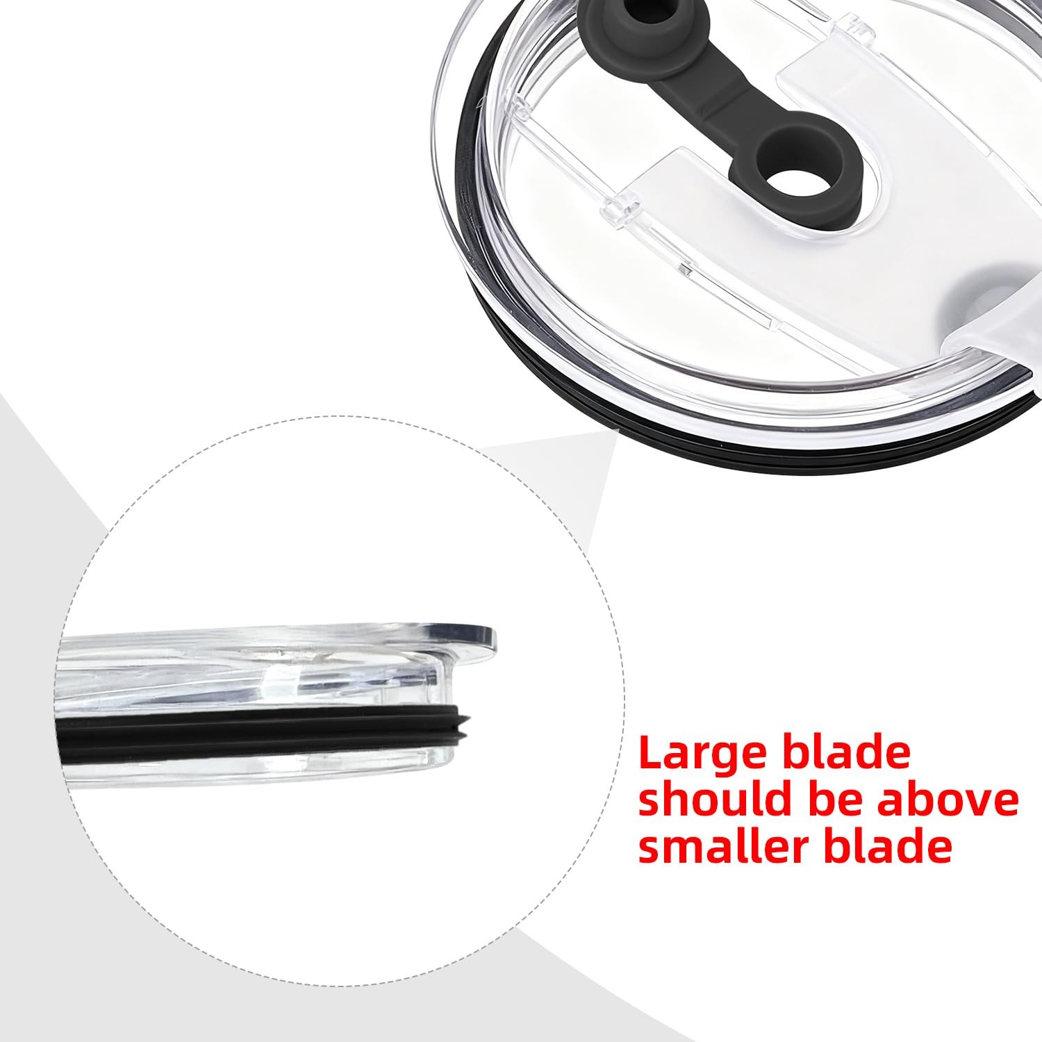 SolidSS 5 Pcs Black Replacement Lid Seal Gaskets,Rubber Seal Replacement Gask…