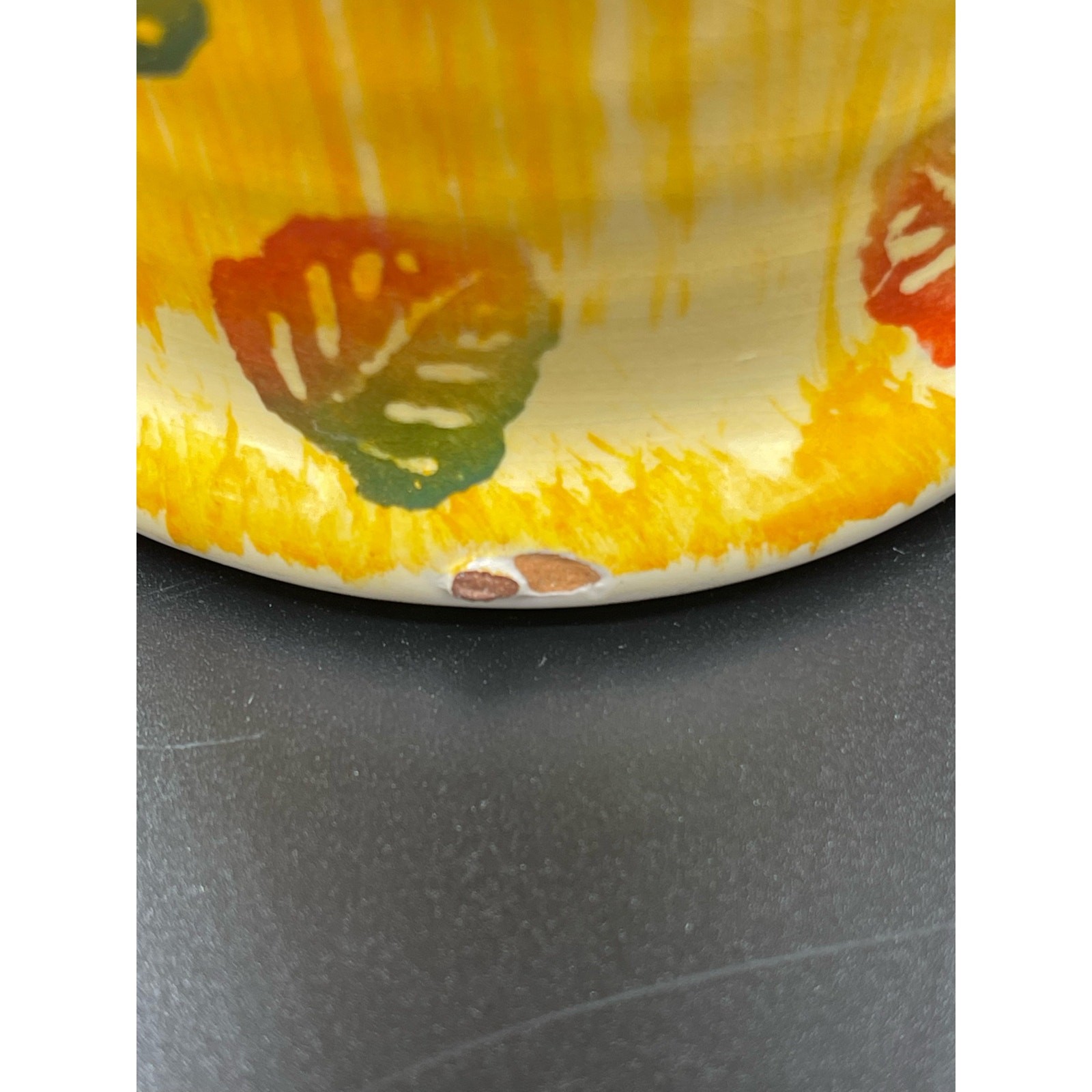 Vintage Italica ARS Pottery Set of 2 Mugs Hand Painted Italy Chip *See photo